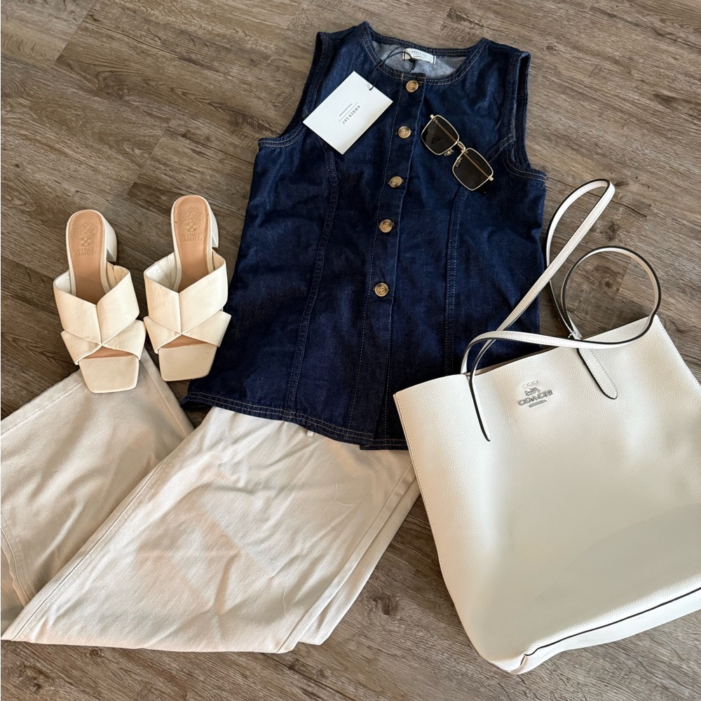 Denim Style Sleeveless Top NWT